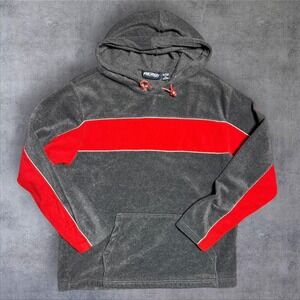 Y2K Aeropostale baggy fleece pullover‎ grey hoodie XL